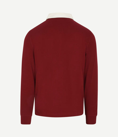 Heavy rugger polo piqué rood