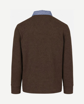Rugger shield chambray polo bruin