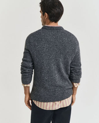 Gant pullover wool blend antraciet | Regular-fit