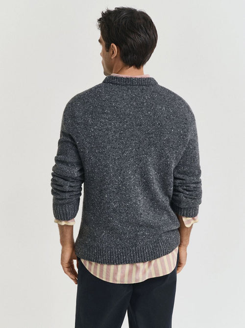 Gant pullover wool blend antraciet | Regular-fit