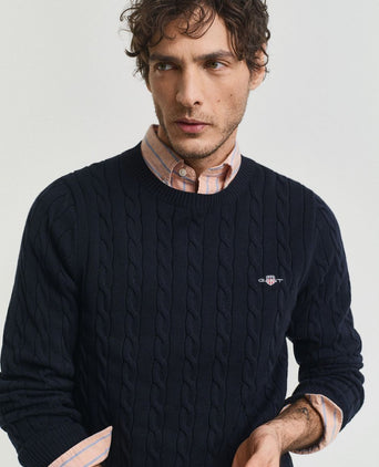 Pullover cable donkerblauw