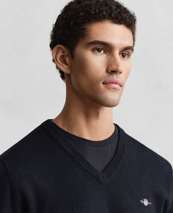 Pullover v-hals donkerblauw