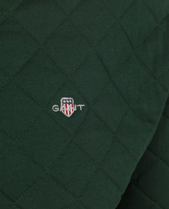 Gant quilted vest donkergroen | Regular-fit