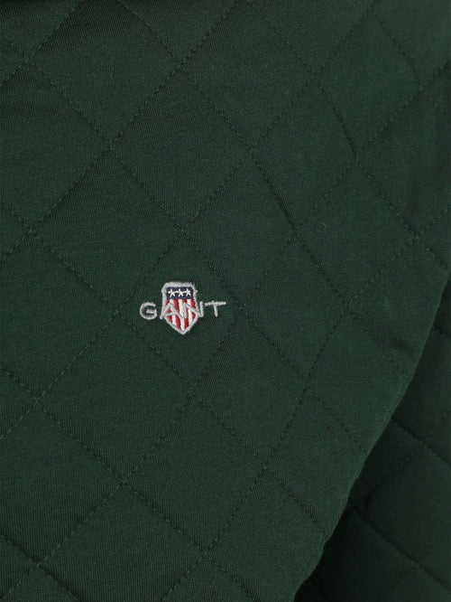 Gant quilted vest donkergroen | Regular-fit