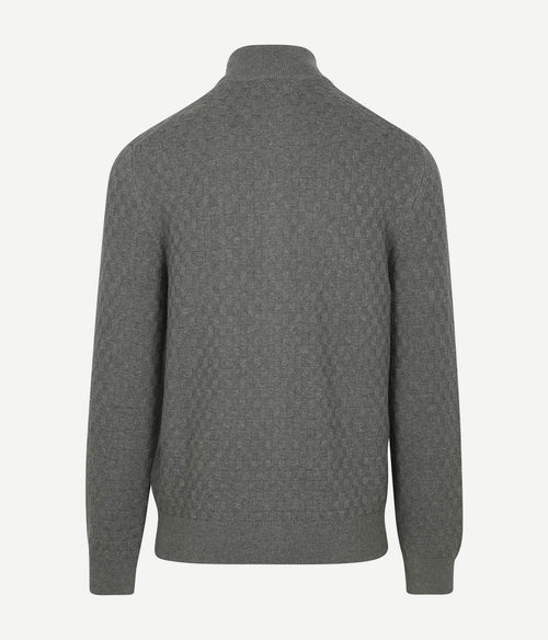 Gant vest texture grijs | Regular-fit