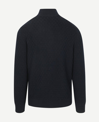 Gant vest texture donkerblauw | Regular-fit