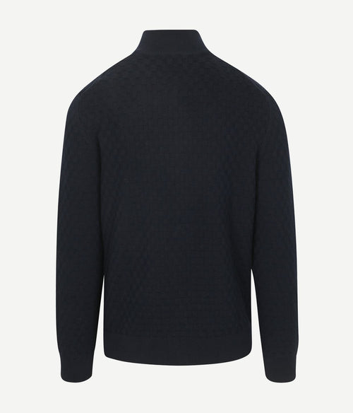 Gant vest texture donkerblauw | Regular-fit