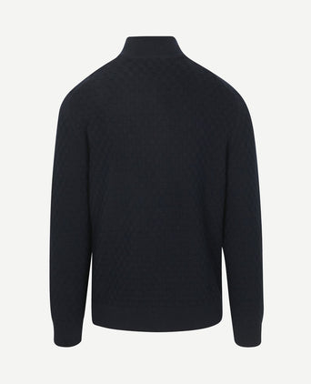 Vest texture donkerblauw