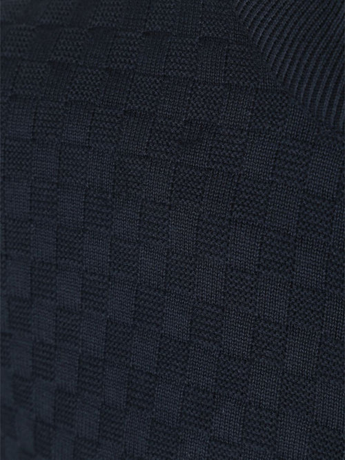 Gant vest texture donkerblauw | Regular-fit