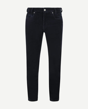 Bill broek corduroy donkerblauw