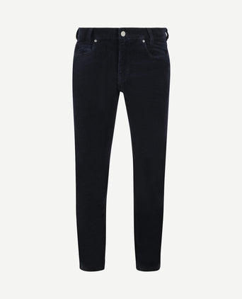 Bill broek corduroy donkerblauw