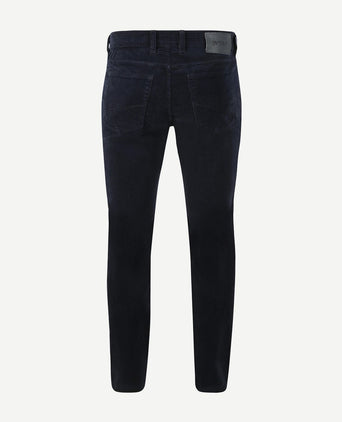 Bill broek corduroy donkerblauw