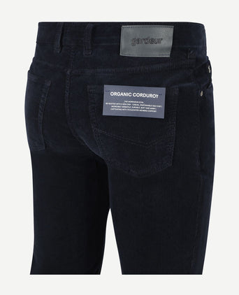 Bill broek corduroy donkerblauw