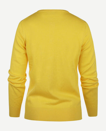 Vest cashmere dames geel