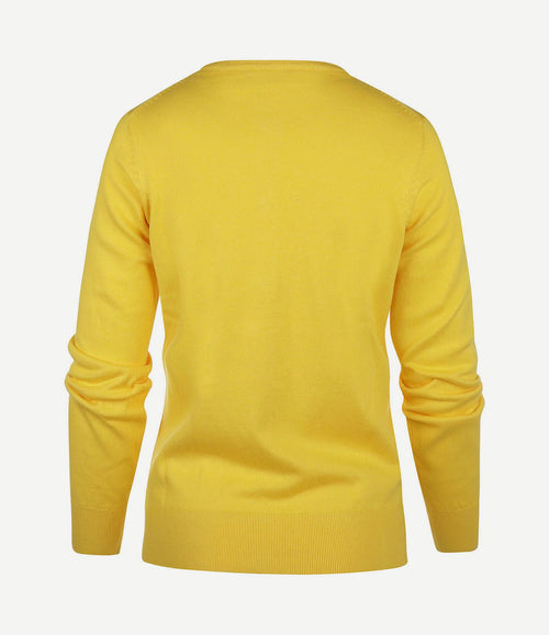 Vest cashmere dames geel