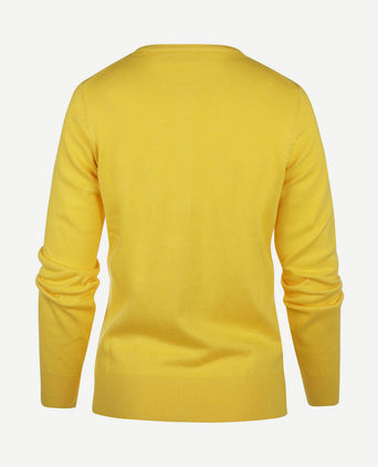 Vest cashmere dames geel