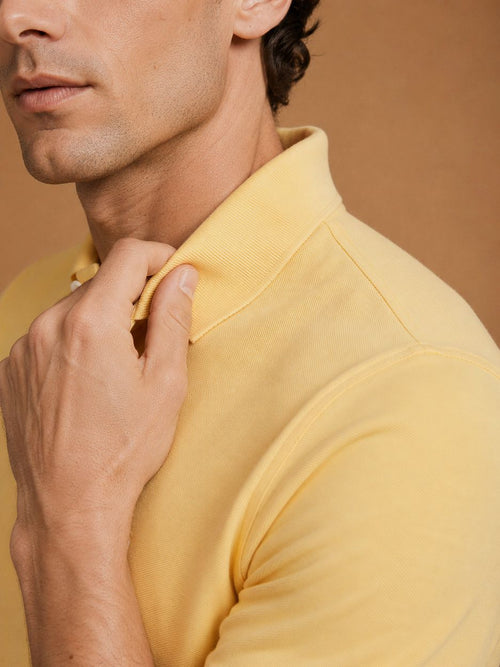 The rene poloshirt geel