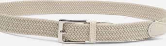 Gevlochten riem beige