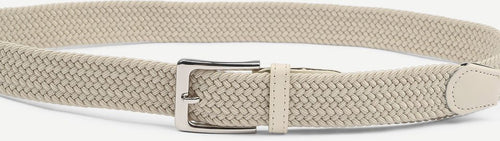 Gevlochten riem beige