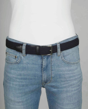 Geweven riem donkerblauw