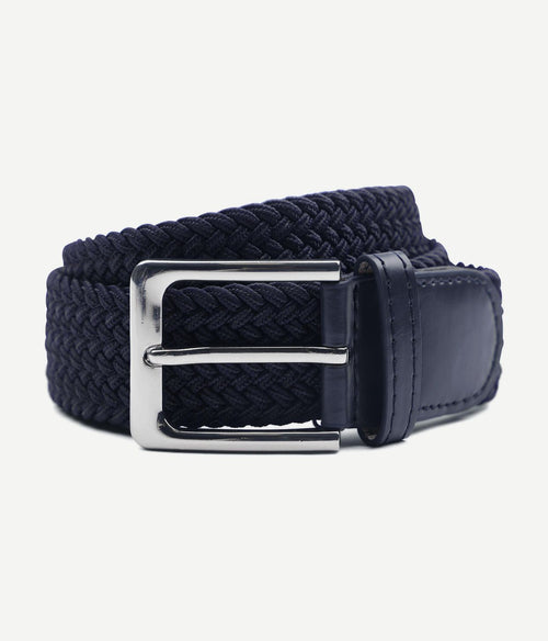 Geweven riem donkerblauw