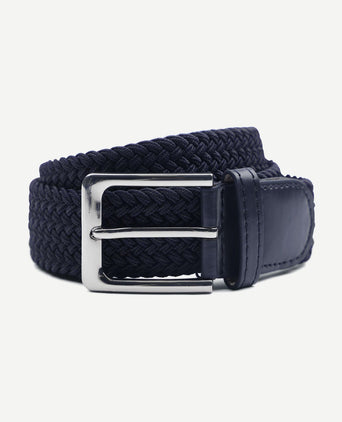 Geweven riem donkerblauw