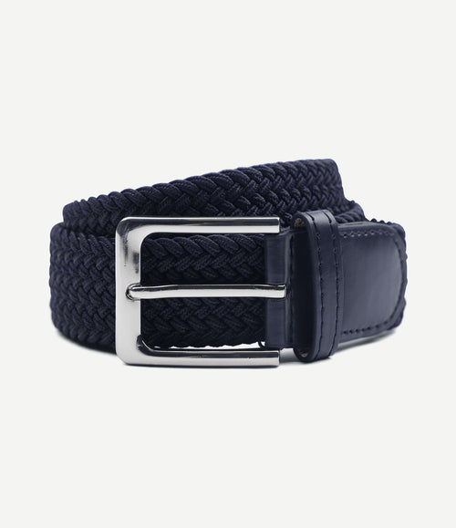Geweven riem donkerblauw