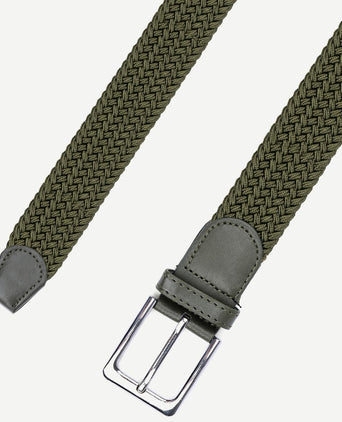 Geweven riem legergroen