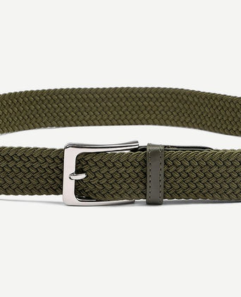 Geweven riem legergroen