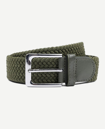 Geweven riem legergroen