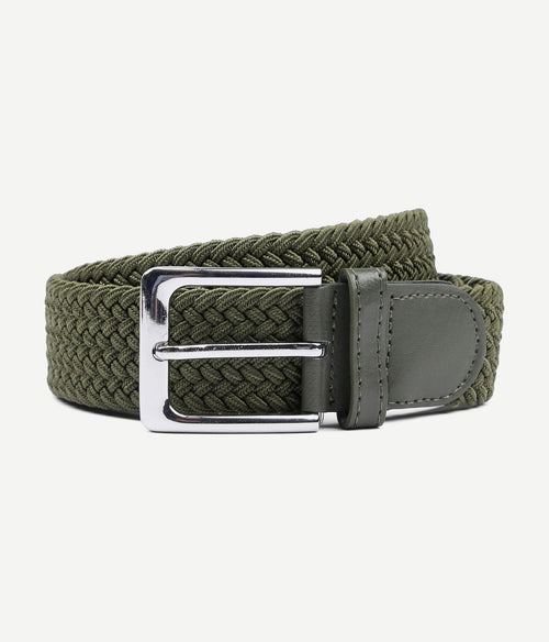 Geweven riem legergroen