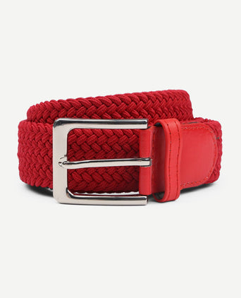 Geweven riem rood