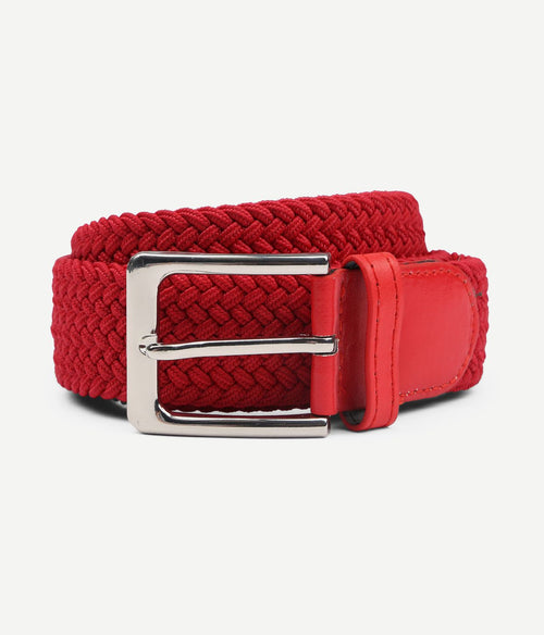 Geweven riem rood