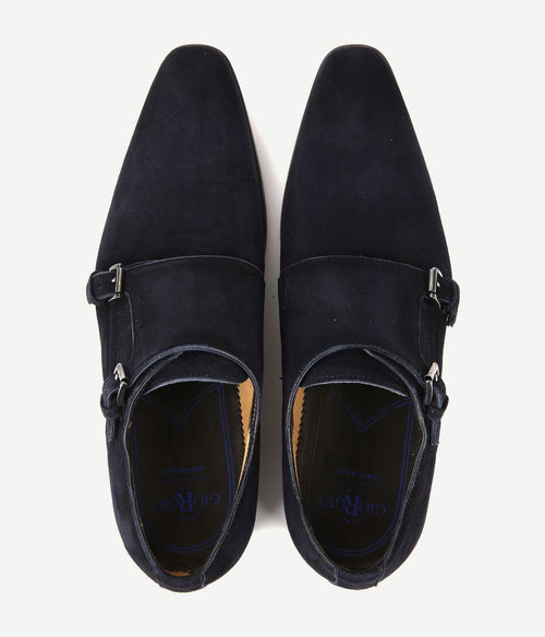 Giorgio amalfi schoen monk strap donkerblauw