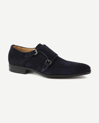 Amalfi schoen monk strap donkerblauw
