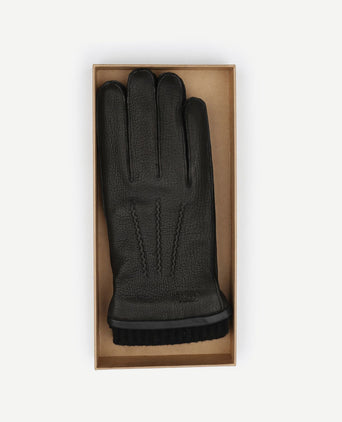 Handschoen leer zwart