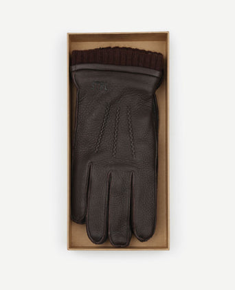 Handschoen leer bruin