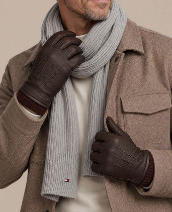 Handschoen leer bruin