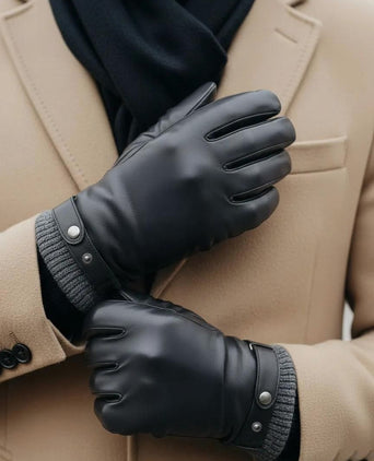 Handschoen nappa leer zwart