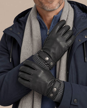 Handschoen nappa leer zwart