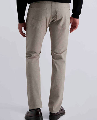 Broek Lyon tapered print greige