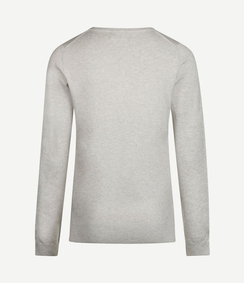 Damestrui cotton cashmere v-hals grijs