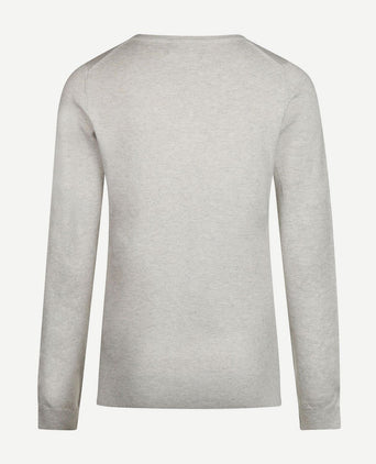 Damestrui cotton cashmere v-hals grijs