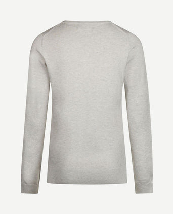Damestrui cotton cashmere v-hals grijs
