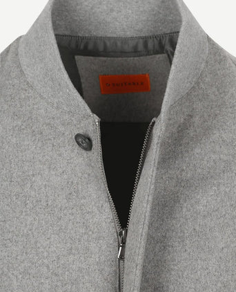 Suitable bomberjas flanel grijs | Regular-fit