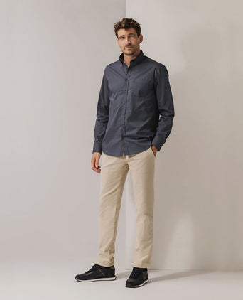 State of Art overhemd print blauw grijs | Regular-fit