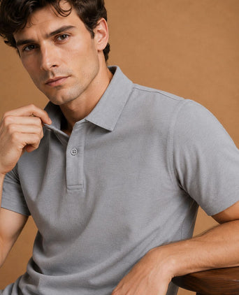 The James poloshirt grijs