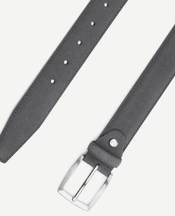 Riem suède leer grijs