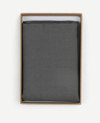 Suitable zijde pochet antraciet