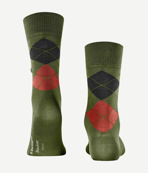 Burlington Manchester sok ruit groen 7517